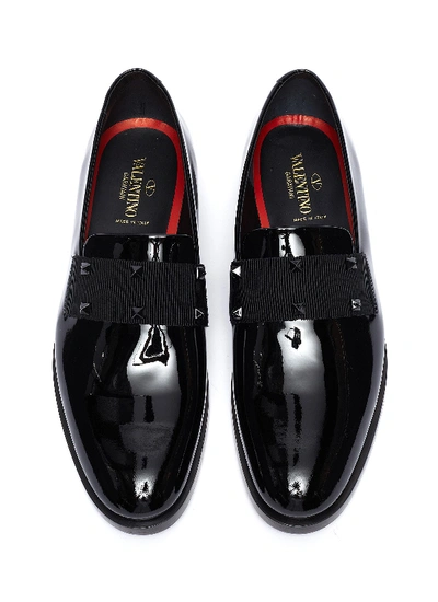 Shop Valentino Rockstud Patent Loafers