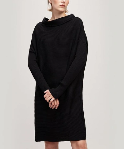 Shop Annette G Hany Merino Wool Knit Dress In Black