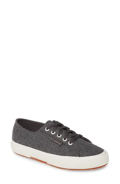 Shop Superga 2750 Franelawoolw Low Top Sneaker In Dark Grey