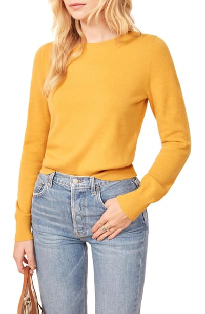Shop Reformation Cashmere Blend Sweater In Ochre