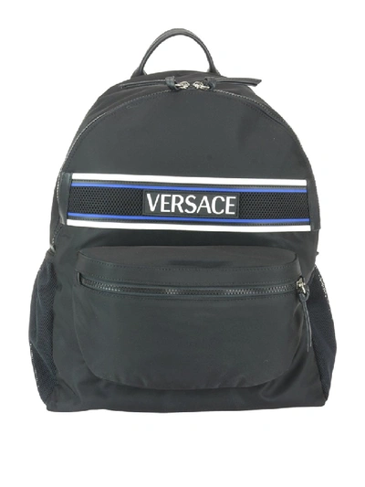 Shop Versace Olympus Backpack In Grey