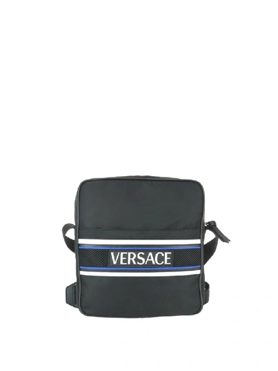 Shop Versace Olympus Cross Body Bag In Grey