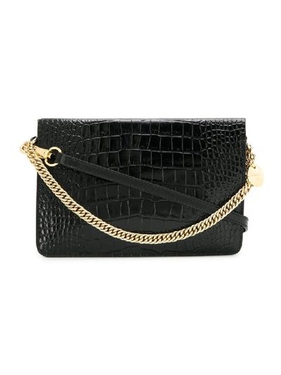 Shop Givenchy Black Women's Crocodile Effect Cross3 Black Bag