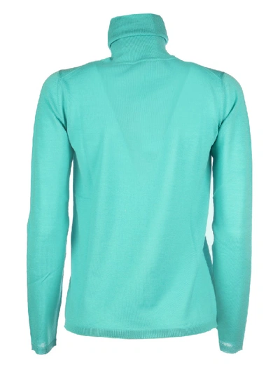 Shop Max Mara Kipur Turtleneck Sweater In Green