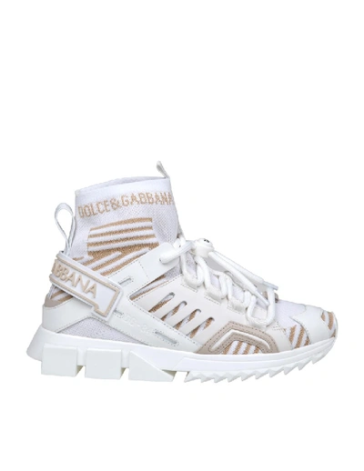 Shop Dolce & Gabbana Sneakers Sorrento Trekking Color White / Ivory