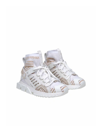 Shop Dolce & Gabbana Sneakers Sorrento Trekking Color White / Ivory