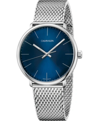 Shop Calvin Klein Unisex High Noon Stainless Steel Mesh Bracelet Watch 40mm