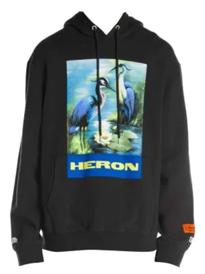 Shop Heron Preston Permanent Heron Graphic Hoodie In Black Multicolor