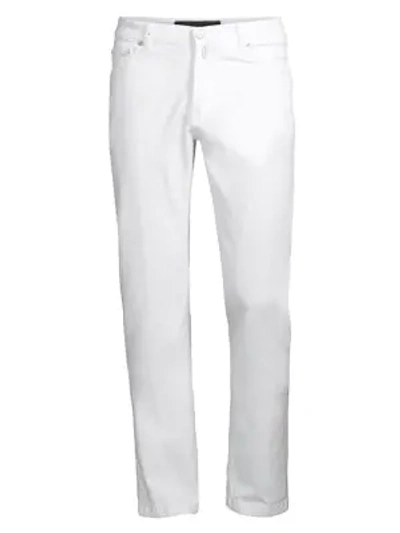 Shop Kiton Straight-leg Five-pocket Jeans In White
