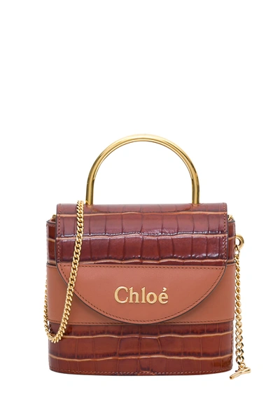 Shop Chloé Aby Lock Small Bag In Marrone