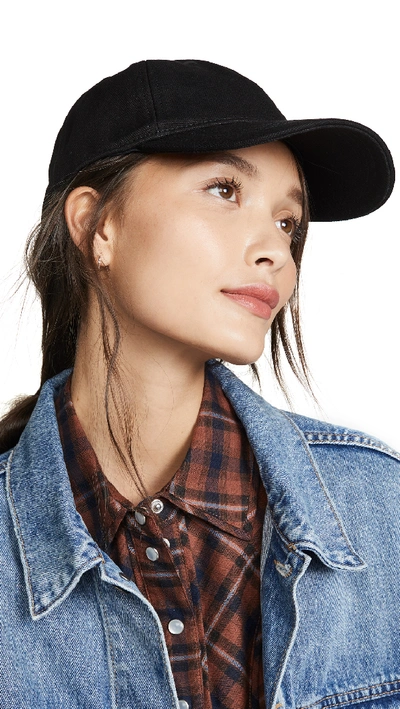 Shop Madewell Canvas Baseball Cap In Classic Black