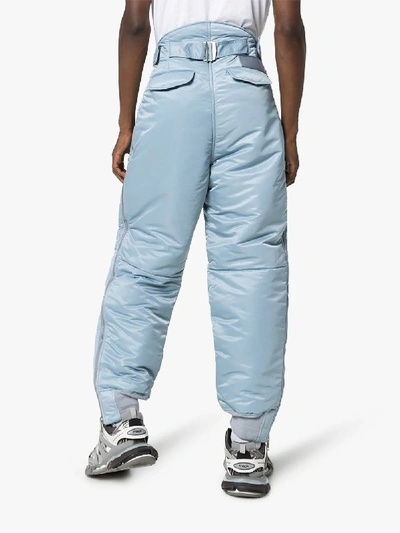 Shop Ambush Side Zip Loose Trousers In Blue