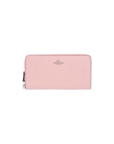 Shop Coach Wallet In Light Pink