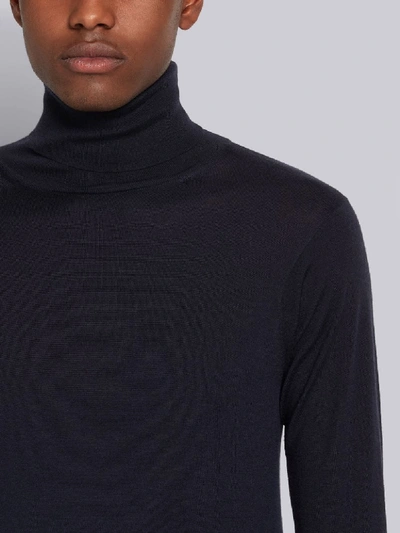 Shop Thom Browne Classic Cashmere Turtleneck Pullover In Blue