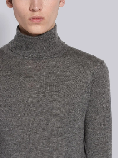 Shop Thom Browne Classic Cashmere Turtleneck Pullover In Grey