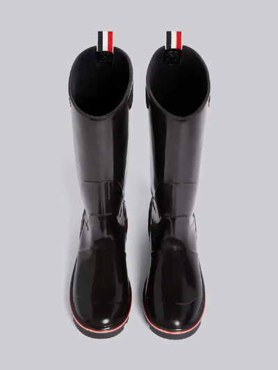 Shop Thom Browne Molded Rubber Wellington Boot In Black