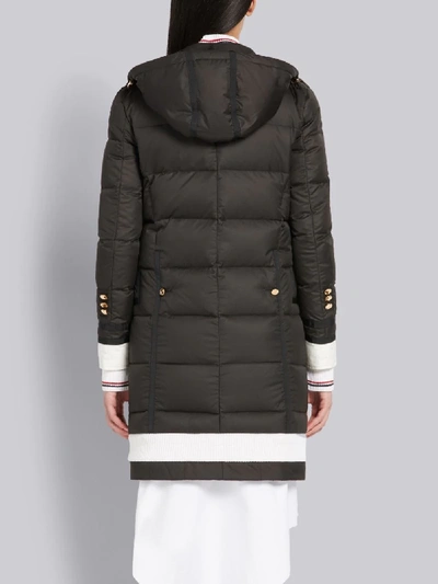 Shop Thom Browne Tuxedo-style Hooded Coat In Black