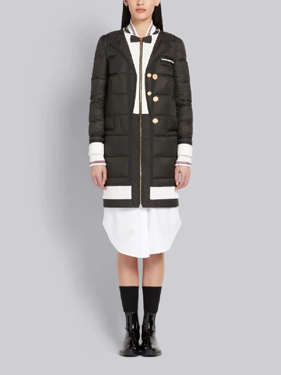 Shop Thom Browne Tuxedo-style Hooded Coat In Black