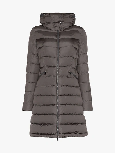 Shop Moncler Flammette Feather Down Puffer Jacket In Grey