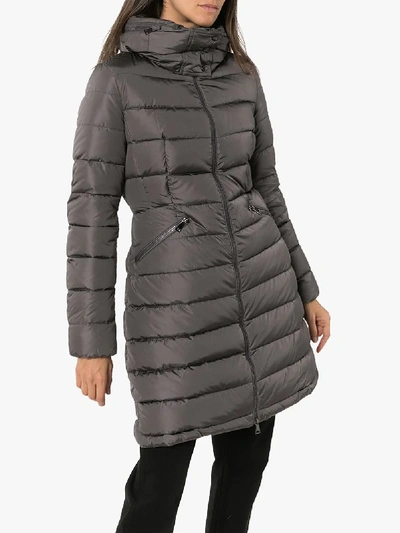 Shop Moncler Flammette Feather Down Puffer Jacket In Grey