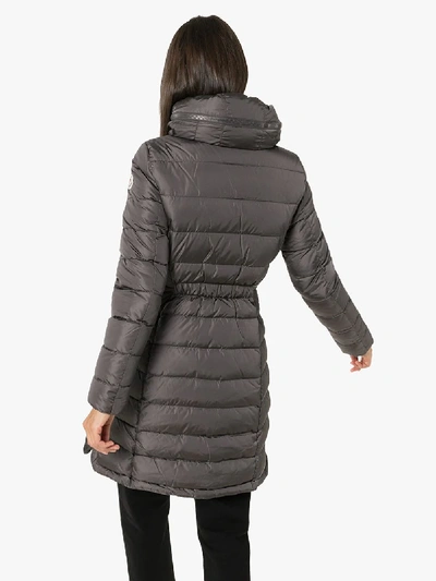 Shop Moncler Flammette Feather Down Puffer Jacket In Grey