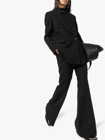 Shop Joseph Valmy Flared Trousers In Black