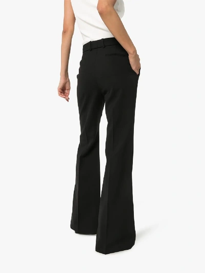 Shop Joseph Valmy Flared Trousers In Black