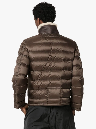 Shop Ten C Shearling Lined Suede And Quilted Liner Jacket In Brown