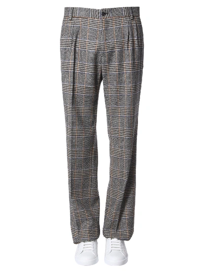 Shop Dolce & Gabbana Wool Pants In Multicolour