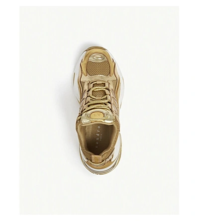 Shop Sandro Astro Chunky Sole Trainers In Full Gold