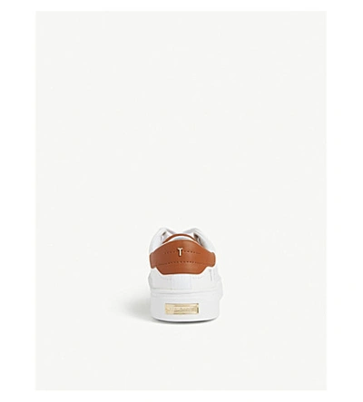 TED BAKER KERRIE BRANDED LEATHER TRAINERS 28796725