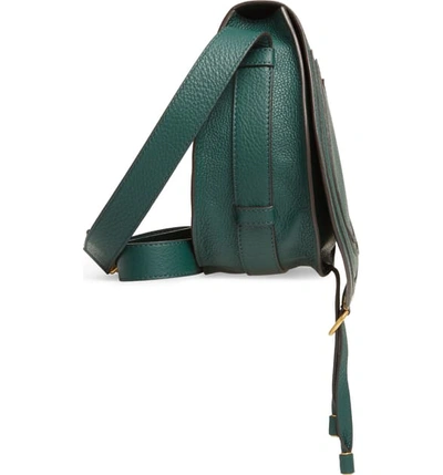 Shop Chloé 'marcie - Medium' Leather Crossbody Bag - Green In Rain Forest