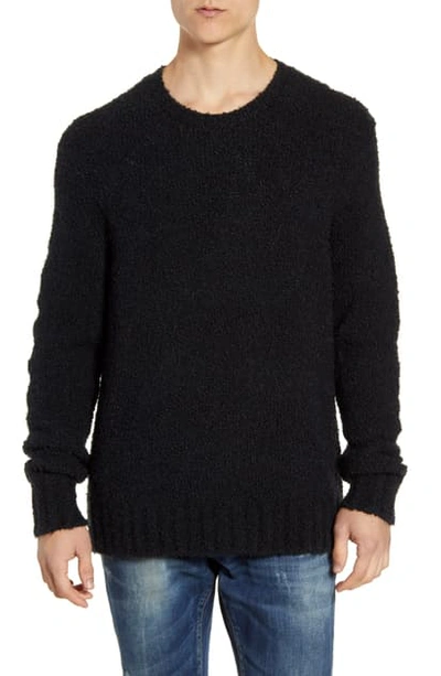 Shop John Varvatos Athens Regular Fit Boucle Sweater In Black