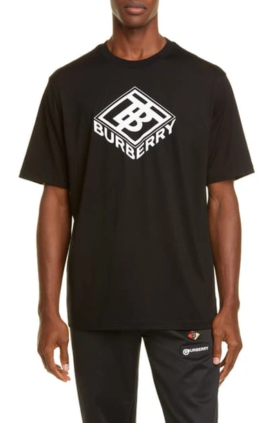 Shop Burberry Ellison Logo T-shirt In Black