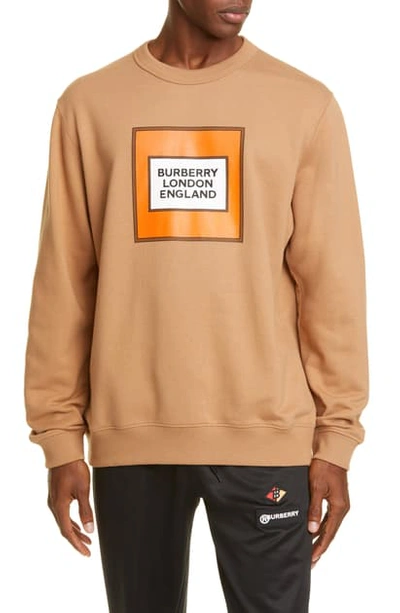 Shop Burberry Logo Graphic Sweatshirt In Brown