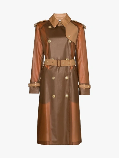 Shop Burberry Gifford Belted Trench Coat In Brown