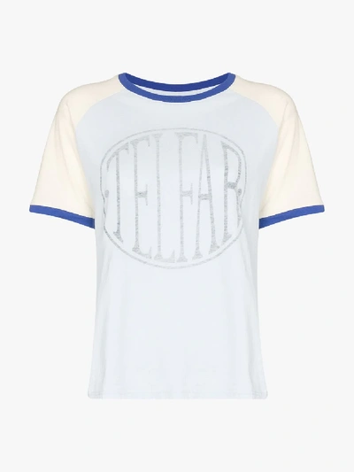 Shop Telfar Logo Cotton T-shirt In Blue