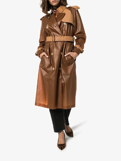 Shop Burberry Gifford Belted Trench Coat In Brown