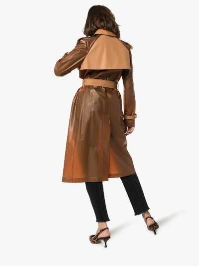 Shop Burberry Gifford Belted Trench Coat In Brown