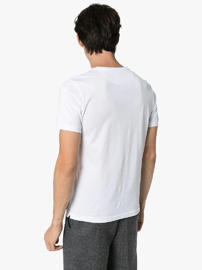 Shop Fendi Ff Logo Print T-shirt In White