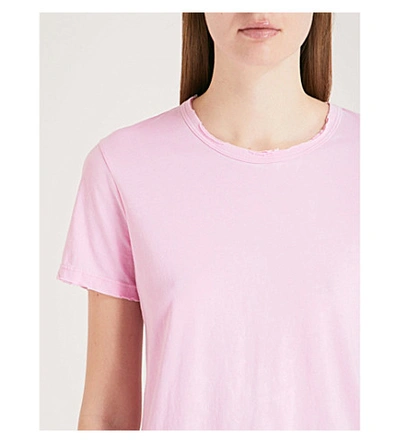 Shop Cotton Citizen Roundneck Cotton-jersey T-shirt In Light Pink