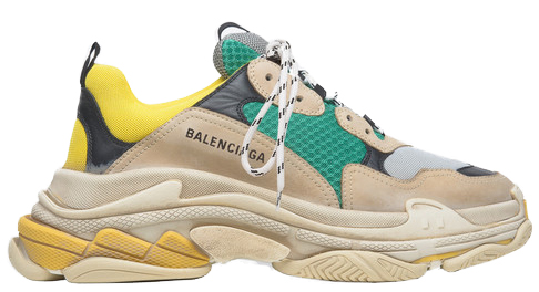 cream balenciaga triple s