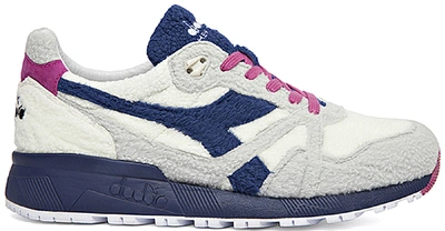 Pre-owned Diadora  N9000 Leo Colacicco White In Marshmallow/royal Blue