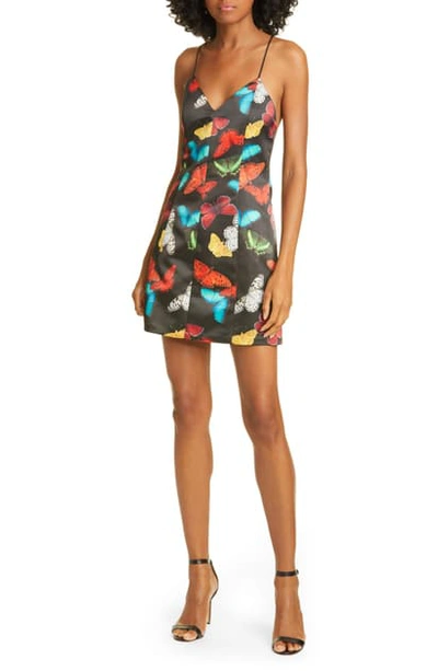 Shop Alice And Olivia Tayla Butterfly Print Minidress In Butterflies