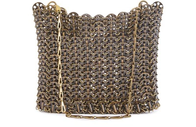 Shop Paco Rabanne 1969 Shoulder Bag In Antic Gold