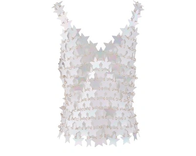 Shop Paco Rabanne Star Top In White