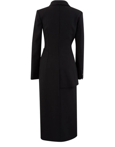 Shop Off-white Formal Midi Dress In Black