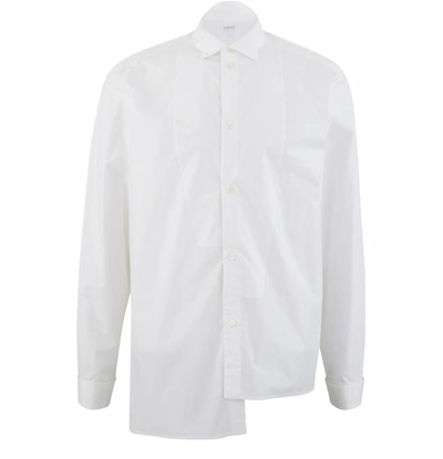Shop Loewe Oversize Asymmetric Shirt In White