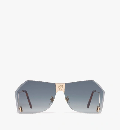 Shop Mcm Geometric Oversized Sunglasses In Blue