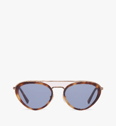 Shop Mcm Cat Eye Aviator Sunglasses In Blue